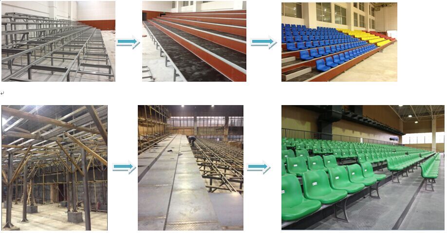 綠蛙室內(nèi)固定金屬看臺(tái)