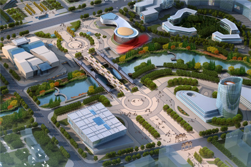 湘西吉首世紀(jì)廣場(chǎng)音樂噴泉的拼裝看臺(tái)